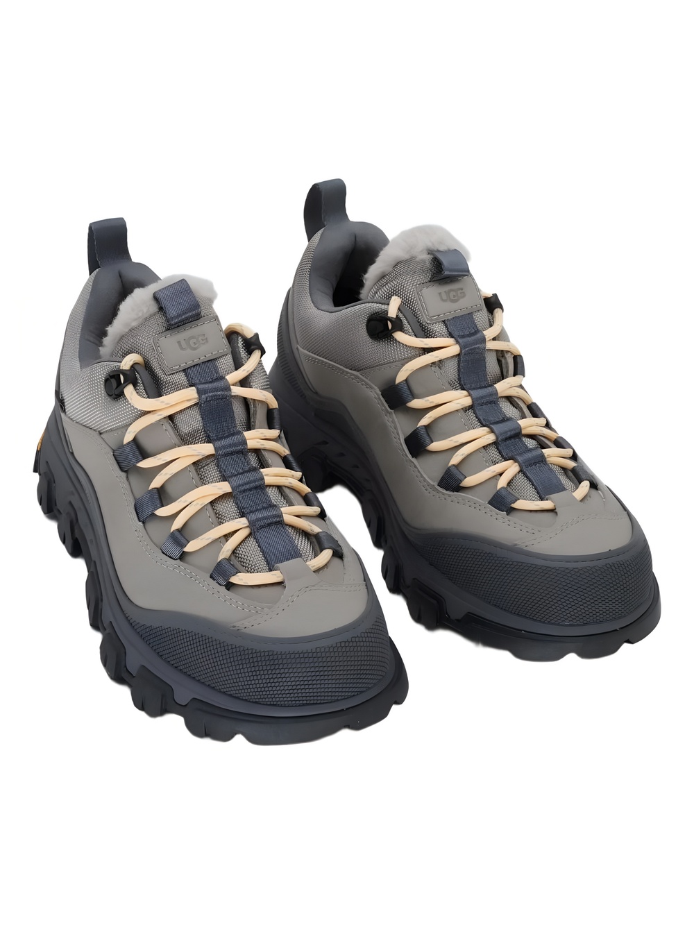 UGG Women's MetroTrek Waterproof Leather Hiking Boots Gray Cobble Size 6.5M